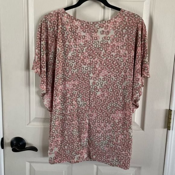 The Limited Cream & Pink Circle Print Blouse, Sz Medium - Picture 7 of 16
